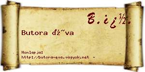 Butora Éva névjegykártya